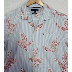 Tommy Hilfiger Short Sleeve Button-up Hawaiian Style Shirt Men's Size XL